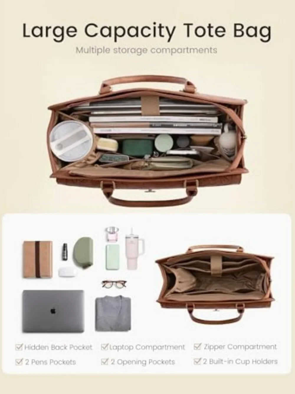 Stylish Women's Laptop Tote Bag | Work & Computer Bag with Spacious Design